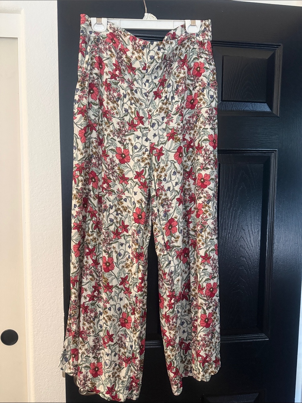 Jessica Simpson Floral Wide-Leg Pants - Cream with Pink Floral